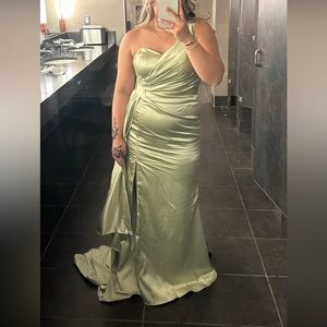 Sage Green Bridesmaid Dress (Altered)